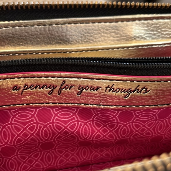 💚Stella & Dot Grey Snakeskin Zip Wallet w Tassel - Picture 6 of 8